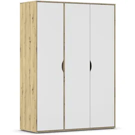 Rauch "Kleiderschrank Schrank Garderobe Wäscheschrank NARAI viel Stauraum", weiß Eiche artisan, Holzwerkstoff, 4 Fächer, 140x194x53 cm, Blauer Engel, BQ - Bündnis für eine grifflose Optik TOPSELLER MADE in GERMANY Typenauswahl, Schlafzimmer,