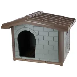 Hundehütte Levin Eco - Hundehaus aus 100% recycletem Material, umweltfreundlich, UV- und wetterbeständig