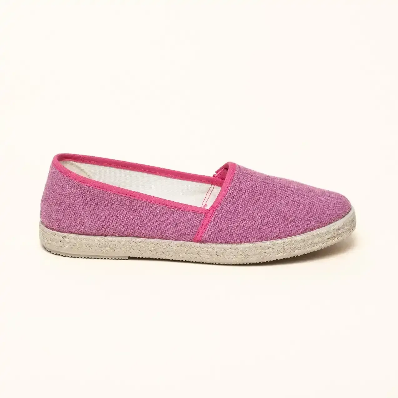 Gottstein Camping Linen uni V Linen-Schuh für Damen & Herren | Größe 40 - raspberry - 40