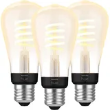 Philips Hue Filamentlampe White Ambiance Edison E27 3er-Pack