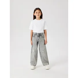 NAME IT 5-Pocket-Jeans NAME IT "NKFROSE für Mädchen mit Destroyed-Effekt und hohem Bund", Mädchen, Gr.