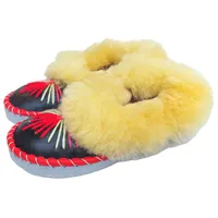 LAMMFELL Warme HAUSSCHUHE Mokassin Gr.39 NEU, Handarbeit Schaffell/-leder - verschiedene Muster Farben (Kombi*4, 39, EU Schuhgrößensystem, Erwachsene, Damen, Numerisch, M, 39) - 39 EU