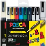 Uni-Ball POSCA Acrylstift Set 8 St. mehrfarbig