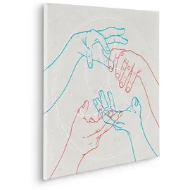 KOMAR Glory Hands - 60 x 60 cm", - Bild Auf Keilrahmen - Minimalistisch Modern