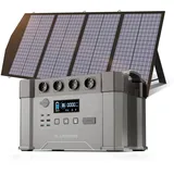 ALLPOWERS Kraftwerk-duo 2400W Mobile Energie Lagerung Netzteil Mit 18V Solarpanel, 4x2400W AC