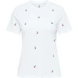 Only Onlketty Life S/S O-Neck Top Weiß S