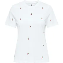 Only Onlketty Life S/S O-Neck Top Weiß S