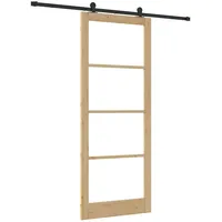 vidaXL Schiebetür ORKDAL Natur 93 x 232 cm Massivholz Kiefer und Glas 3332151
