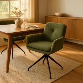 CLP Esszimmerstuhl Pickett Stoff, grün