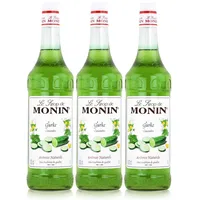 Monin Sirup Gurke 1L - Cocktails Milchshakes Kaffeesirup (3er Pack)