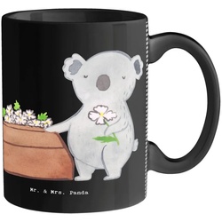 Mr. & Mrs. Panda Tasse Bestatter mit Herz – Schwarz – Geschenk, Kaffeebecher, Tasse, Teebech, Keramik schwarz