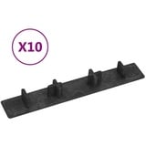 vidaXL Endkappen für Terrassendielen 10 Stk. Schwarz Kunststoff