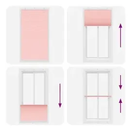 vidaXL Plissee Rosa 110x200 cm Stoffbreite 109,4 cm Polyester