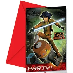 6 Star Wars Rebels Einladungskarten