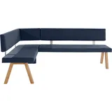 OTTO home Eckbank Rio, Massivholz in Eiche geölt, grau Sitzbänke, 22656027-0 B/H/T: 210 cm x 89 cm x 140 cm
