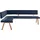 OTTO home Eckbank Rio, Massivholz in Eiche geölt, grau Sitzbänke, 22656027-0 B/H/T: 210 cm x 89 cm x 140 cm