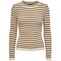 pieces Pullover 'Crista' - Beige,Braun - L