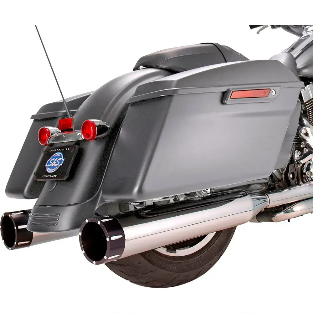 S&s Cycle 4.5 ́ ́ Mk45 Harley Davidson Flh 1868 Abs 2021/flhfb 1868 Abs 2023 Nicht Homologierter Schalldämpfer - Chrome - Not Homologated