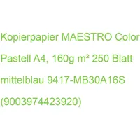 Mondi Maestro Color Kopierpapier A4 160g 250Bl mittelblau 9417-MB30A16S