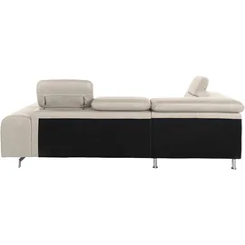 Cotta Ecksofa »Chef L-Form«, mit Kopfteilverstellung, wahlweise mit Bettfunktion beige