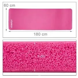Relaxdays Yogamatte pink 60,0 x 180,0 x 1,0