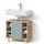 livinity® Waschbeckenunterschrank Fucino 60 x 54 cm Grün/Goldkraft Eiche