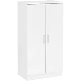 FineBuy Schuhschrank 55 x 108 x 35 cm geschlossen / weiß