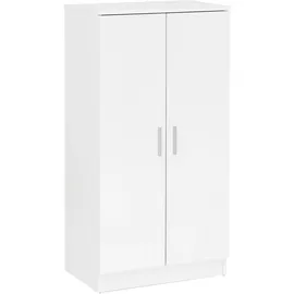 FineBuy Schuhschrank 55 x 108 x 35 cm geschlossen / weiß