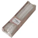 Boltze 2022303 TWISTO, Kerze 20 cm weiss 6tlg.
