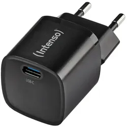 Intenso Power Adapter W30C GaN, Schwarz UBS-C-Ladeadapter mit 30 Watt Ladeleistung, Leichtes und handliches Design