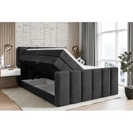 altdecor Boxspringbett Boxi1-Z King 160 x 200 cm H3/H4 Schwarz