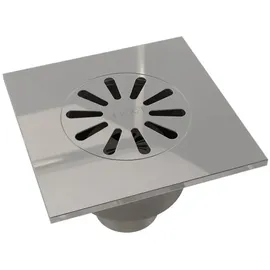 Mert Radiatoren Edelstahl Bodenablauf Ablaufrinne Dusch Ablauf 15x15 cm Duschrinne Badablauf Siphon