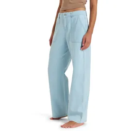 Roxy Cargojeans "Seaside View", Damen, Gr. 28M, blau (light blau), 100% Baumwolle, Jeans