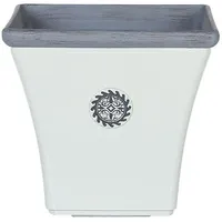 Beliani Blumentopf weiß 32 x 32 x 31 cm