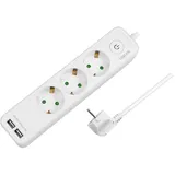 Logilink Steckdosenleiste 1,50 m Weiß 3 St.