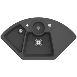 Villeroy & Boch Solo Eck rechts Einbauspüle Graphit/Keramik Excenterbetätigung 1075 x 600 mm