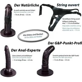 You2Toys Strap-on Dildo Set - schwarz