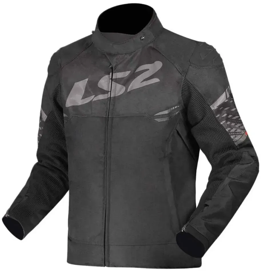 Ls2 Textil Apex Jacke - Black / Dark / Grey - S
