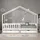 ML-Design Hausbett 90 x 200 cm Kiefer massiv weiß