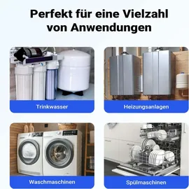 Naturewater NW-BR10A 1 Stufen Wasserfilter, 5 μ, 26,16 mm (3/4") Filtereinsatz, Ø60 mm PP Kartusche, Filter Wandhalterung, Filterschlüssel, Sedimentfilter