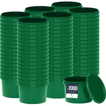 Benbow Eimer mit Deckel 0,5L x1000 Grün - lebensmittelecht, stabil, luftdicht, auslaufsicher, geruchsneutral - Plastikeimer mit Henkel - leer - Grün