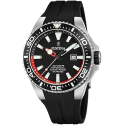 Festina Herren uhr Festina The Originals schwarz - edelstahl und gummi Herrenuhren   