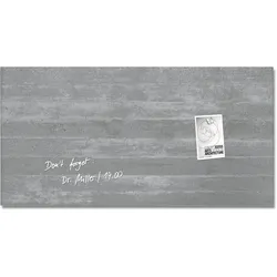 Sigel GL148 Glas-Magnettafel / Magnetboard Artverum, 46x91 cm, Design Sichtbeton