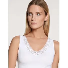 CALIDA Tanktop Natural Comfort Lace Weiß M