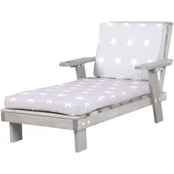 roba Outdoor-Kinderliege - 55x85x54cm - grau - Holz