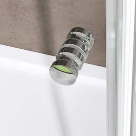 SoGood doporro Duschkabine Schiebetür Duschabtrennung 90x120cm Eckeinstieg Klarglas Eckdusche Esg Glas Höhe 190cm Ravenna16l K - Silber