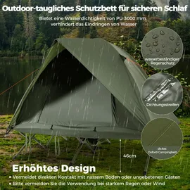 Fantask Feldbett mit Zelt Grün