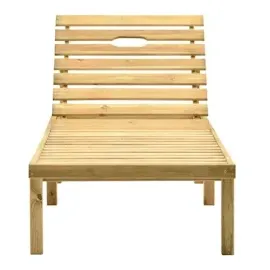 vidaXL Garten-Sonnenliege mit Tisch Kiefernholz Imprägniert