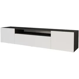 altdecor ELIO Lowboard 200 cm Schwarz/Holz
