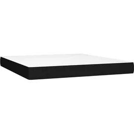 vidaXL Boxspringbett mit Matratze & LED Schwarz 180x200 cm Stoff